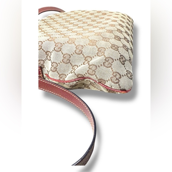 Gucci GG Supreme Canvas Shoulder Bag Brown Burgundy Vintage Style - Picture 7 of 15